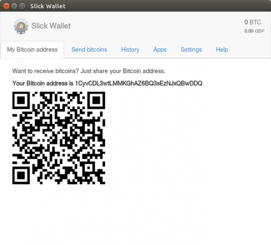 Slick Wallet - Receiving bitcoins