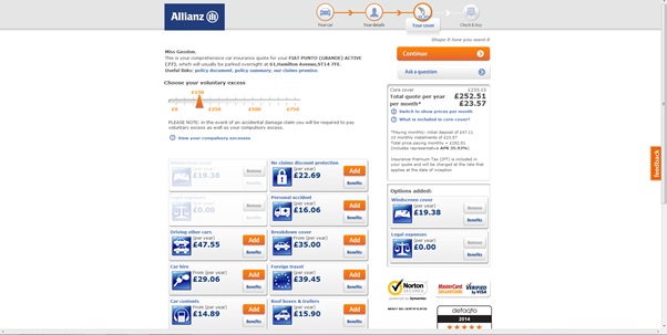 Allianz Dark Patterns Implementation