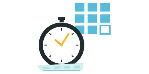 A vector graphic of a stopwatch