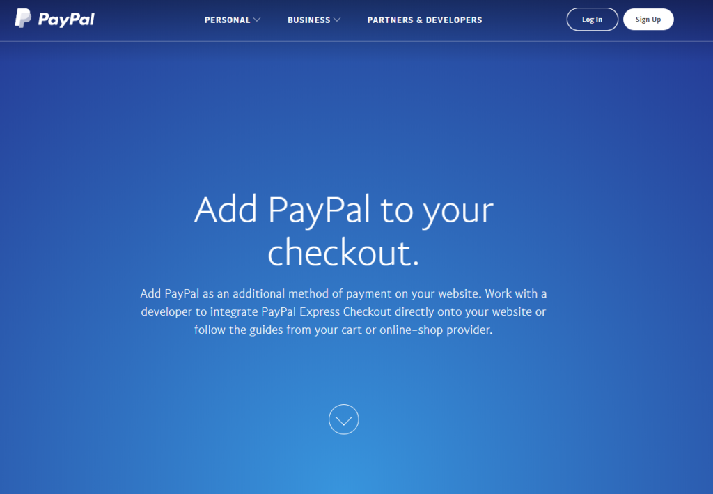 Graphic of PayPal checkout website