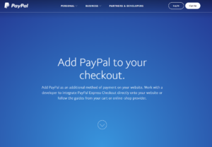 Graphic of PapPal checkout website